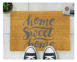 Covoraș intrare din fibre de cocos Artsy Doormats Home Sweet Home Grey, 40 x 60 cm