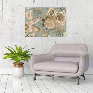 Tablou - Flori aurii (70x50 cm)