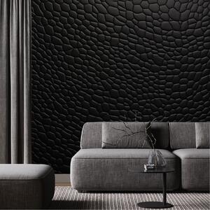 Tapet Mozaic negru cu relief tridimensional delicat, Fototapet Abstract, w04955 : Uwalls.ro