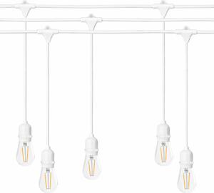 Ghirlanda luminoasa alba 15 m. cu 15 becuri S14 LED E27 interconectabila