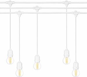 Ghirlanda luminoasa ALBA 15 m. cu 15 becuri G45 4W LED E27 interconectabila