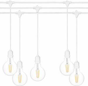 Ghirlanda luminoasa ALBA 15 m. cu 15 becuri mari G125 4W LED E27 interconectabila