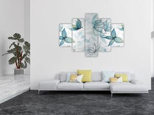 Tablou - Fluturași albaștri (150x105 cm)