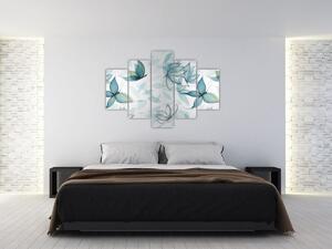 Tablou - Fluturași albaștri (150x105 cm)