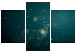 Tablou - Cerb magic noaptea (90x60 cm)