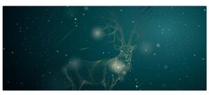 Tablou - Cerb magic noaptea (120x50 cm)