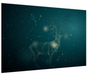 Tablou - Cerb magic noaptea (90x60 cm)