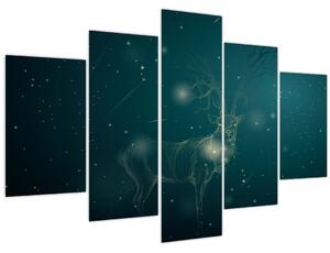 Tablou - Cerb magic noaptea (150x105 cm)