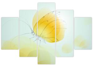 Tablou - Fluturele galben (150x105 cm)