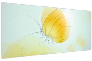 Tablou - Fluturele galben (120x50 cm)