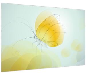 Tablou - Fluturele galben (90x60 cm)