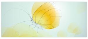 Tablou - Fluturele galben (120x50 cm)