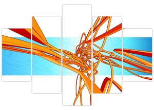 Tablou - Linii împletite, abstracție (150x105 cm)