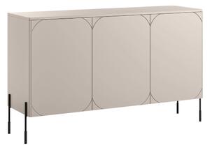 Comodă Sonatia 150 cm cu 3 uși - cașmir / picioare negre