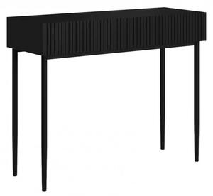 Consolă cu sertare Nicole 100 cm - negru mat / picioare negre