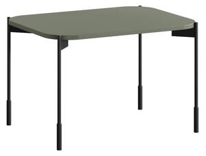 Măsuță de cafea Sonatia 60 cm cu picioare metalice dreptunghiulară - verde măsliniu