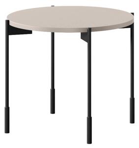 Măsuță de cafea rotundă Sonatia 45 cm cu picioare metalice - cașmir