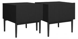 Set noptiere Nicole 46 cm - negru / picioare negre