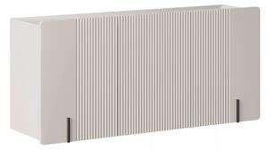 Comodă suspendată Malmi 150 cm cu 3 uși - cașmir / crema bianca / negru