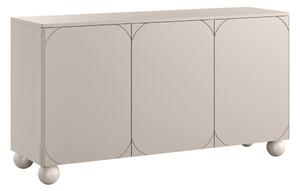 Comodă Sonatia II 150 cm cu 3 uși - cașmir / picioare sferice