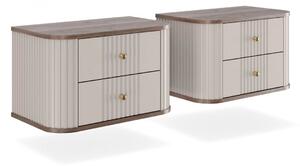 Set noptiere suspendat Vesper 56 cm - cașmir / nuc / mânere aurii