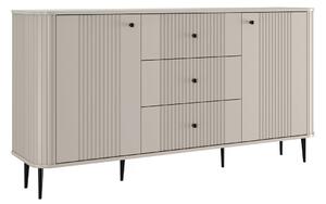 Comodă cu sertare Vesper 160 cm pe picioare - cașmir / picioare negre