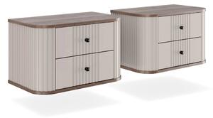 Set noptiere suspendat Vesper 56 cm - cașmir / nuc / mânere negre