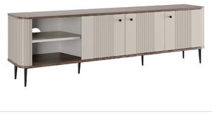 Comodă TV Vesper 3D 187 cm - cașmir / nuc / picioare negre
