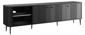 Comodă TV Vesper 3D 187 cm - negru / picioare negre