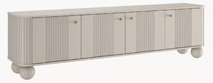 Comodă TV Vesper 4D 187 cm - cașmir / mânere aurii / picioare sferice