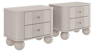 Set noptiere Vesper 56 cm - cașmir / mânere aurii / picioare sferice