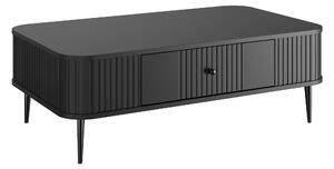 Măsuță de cafea cu sertar Vesper 103x60 cm - negru / picioare negre