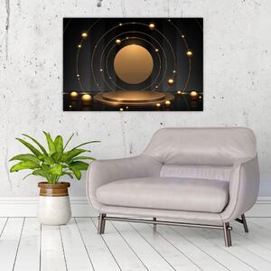 Tablou - Cercuri aurii (90x60 cm)