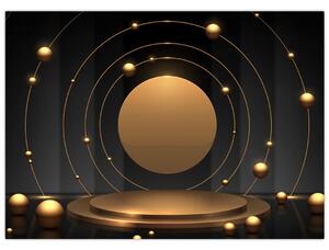 Tablou - Cercuri aurii (70x50 cm)