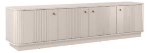 Comodă TV Vesper 4D 187 cm - cașmir / mânere aurii