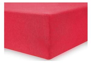 Cearșaf de pat cu elastic DecoKing Nephrite Red, 220-240 cm, roșu