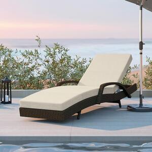 Șezlong de grădină relaxant Avenberg VARADERO maro/bej