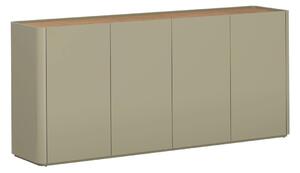 Comodă Elivo 200 cm cu 4 uși - eucalipt / stejar baltic dune
