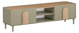 Comodă TV Amilio 170 cm pe picioare - eucalipt / stejar baltic dune / mânere stejar natural