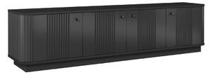 Comodă TV Vesper 4D 187 cm - negru / mânere negre