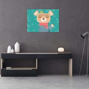 Tablou - Ursulețul fluturând labuța (70x50 cm)