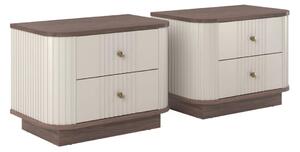 Set noptiere Vesper 56 cm - cașmir / nuc / mânere aurii