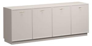 Comodă Lorini 200 cm cu 4 uși - cașmir / mânere aurii T-bar