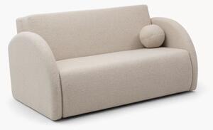 Canapea extensibilă cu 3 locuri și spațiu de depozitare Nubi 140 cm - bouclé bej deschis Quelle 03