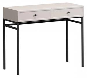 Consolă cu sertare Lorini 100 cm - cașmir / mânere negre / cadru