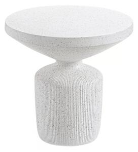 Măsuță de cafea rotundă Sintro 54 cm - terrazzo alb