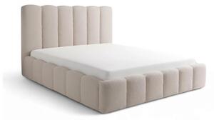 Pat tapițat cu ladă de depozitare Aura 160x200 - bouclé bej Quelle 03