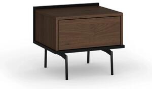 Noptieră cu sertar Zenar 50 cm - nuc elegant / negru