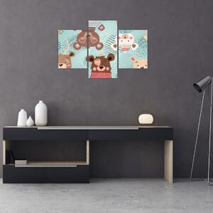 Tablou - Ursuleții veseli (90x60 cm)