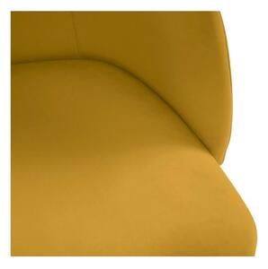 Scaun cu tapițerie de catifea Windsor & Co Sofas Aurora, galben